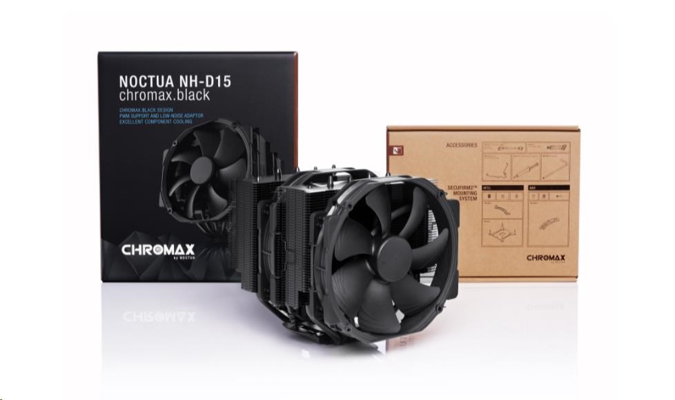 NOCTUA NH-D15 chromax.black - chladič procesoru,  LGA1851,  AM4,  AM52 