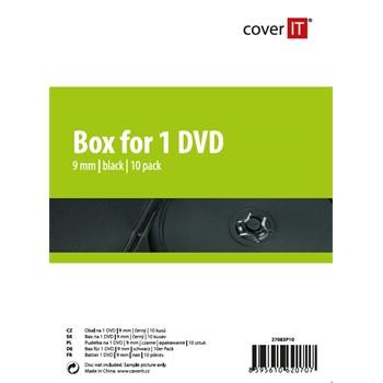 COVER IT obal na 1 DVD 9mm slim black 10ks/ bal1 