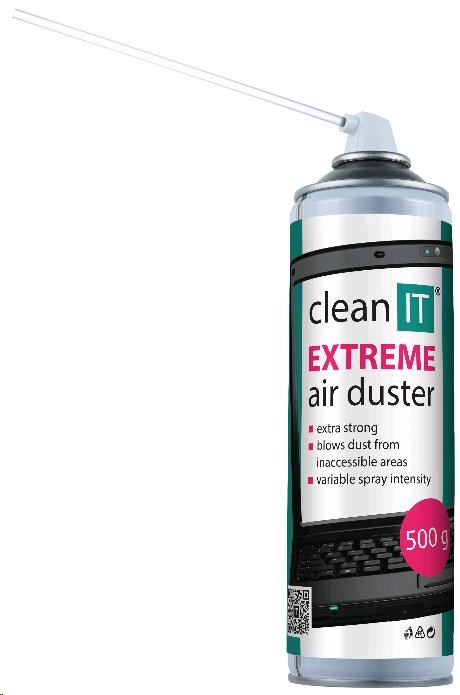 CLEAN IT Stlačený vzduch EXTREME 500g,  NEVYČERPANÝ0 