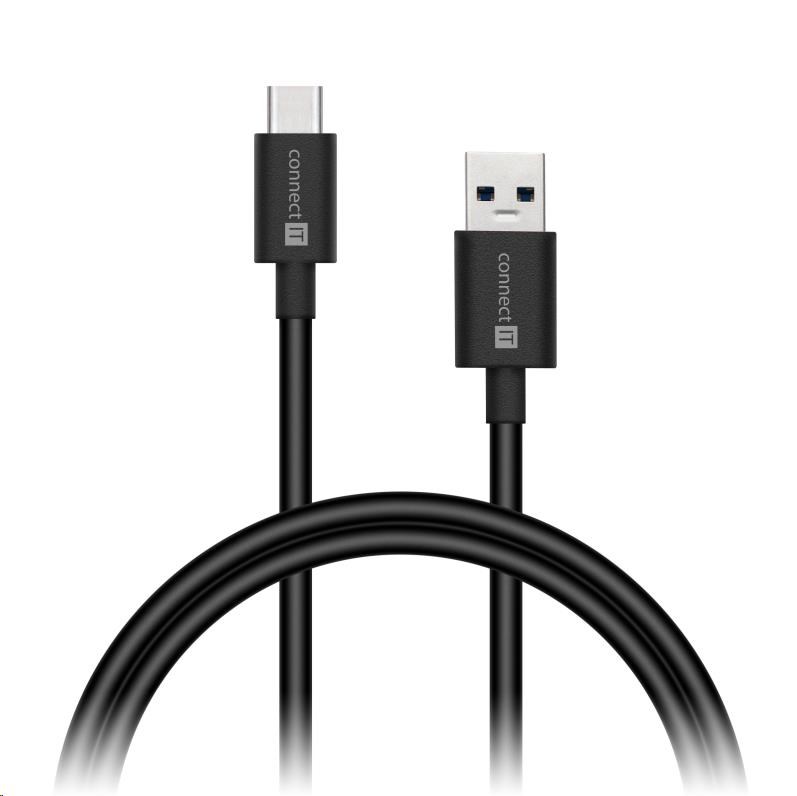 CONNECT IT Wirez USB-C (typ C) -> USB-A,  USB 3.1 Gen 1,  čierna,  1 m0 