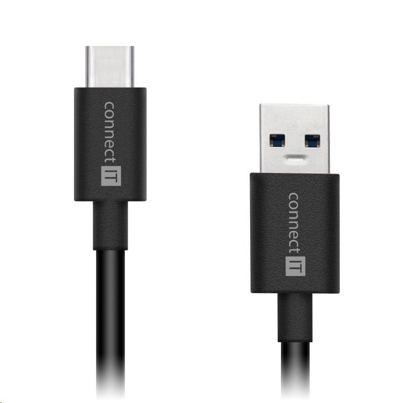 CONNECT IT Wirez USB-C (typ C) -> USB-A,  USB 3.1 Gen 1,  čierna,  1 m1 