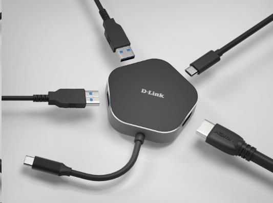 Rozbočovač D-Link DUB-M420 4 v 1 USB-C s rozhraním HDMI a funkciou Power Delivery1 