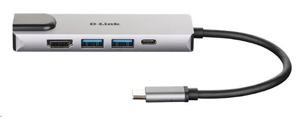 Rozbočovač D-Link DUB-M520 5 v 1 USB-C s rozhraním HDMI/ Ethernet a funkciou Power Delivery1 