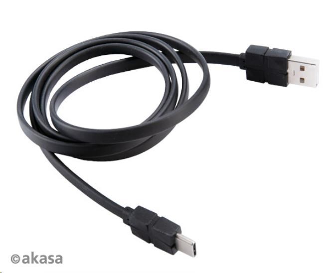 Kábel AKASA PROSLIM USB 2.0 Typ C na typ A,  100 cm0 