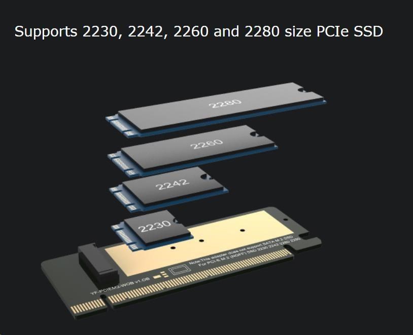 Adaptér AKASA M.2 Karta adaptéra SSD na PCIe s chladičom5 