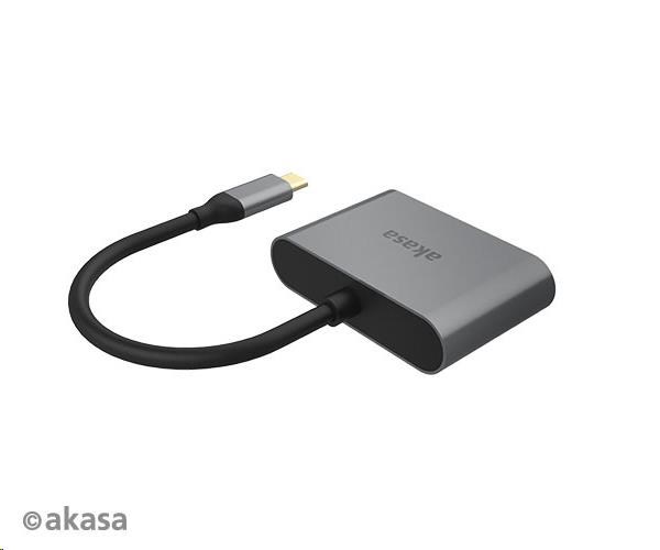 Adaptér AKASA USB-C 2 v 1 (výstup na jeden alebo dva displeje,  HDMI a VGA)3 