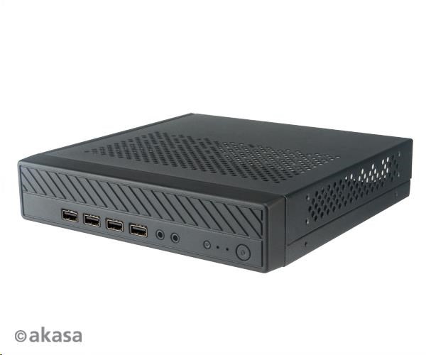 Skriňa AKASA Cypher MX,  tenké mini-ITX (Sub 2L Chassis so 4x USB 2.0 portov,  možnosť montáže na VESA)0 