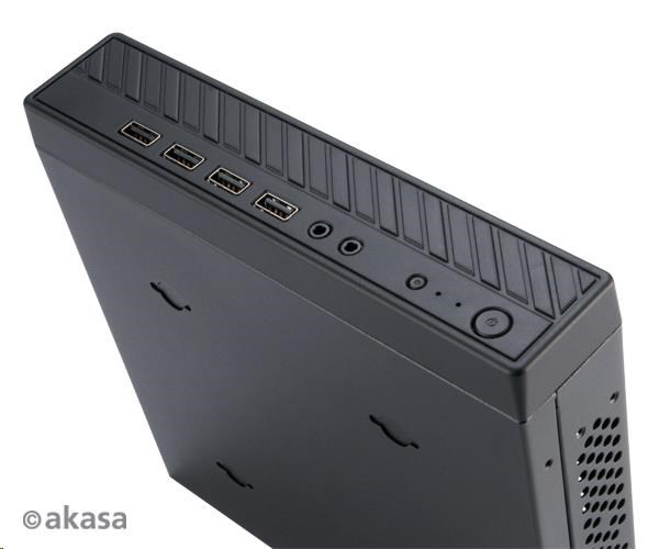 Skriňa AKASA Cypher MX,  tenké mini-ITX (Sub 2L Chassis so 4x USB 2.0 portov,  možnosť montáže na VESA)4 