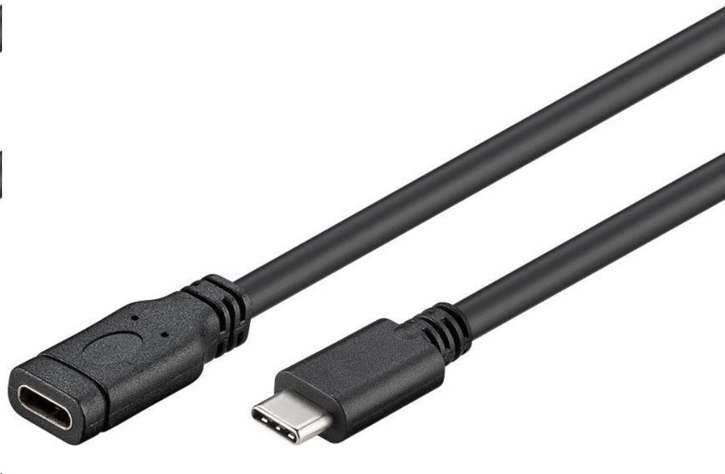 Predlžovací kábel PREMIUMCORD USB-C (USB 3.1 generácia 1), C/M - C/F, 2m0 