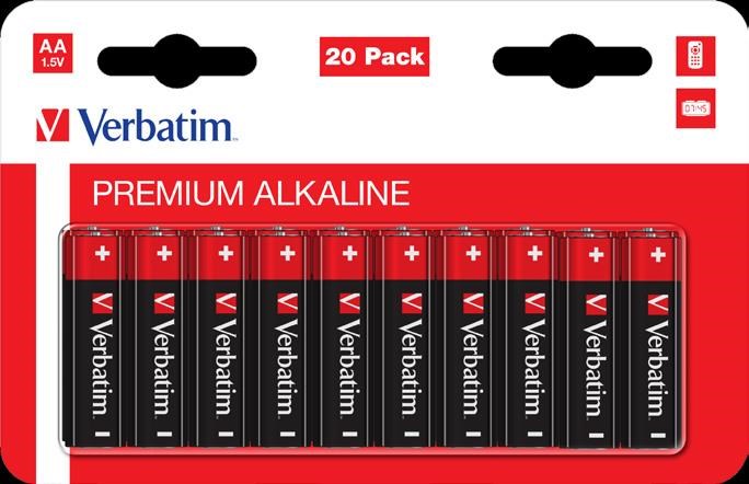 VERBATIM  Alkalická Baterie AA 20 Pack / LR60 