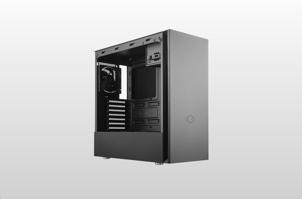 CoolerMaster case Silencio S600 Tempered Glass, ATX, Mid Tower, čierna, bez zdroje1 