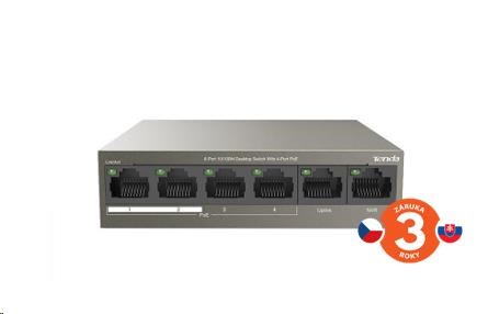 Tenda TEF1106P-4-63W - PoE AT Switch 63Watt0 