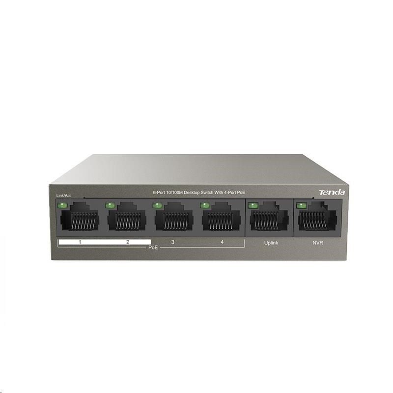 Tenda TEF1106P-4-63W - PoE AT Switch 63Watt1 