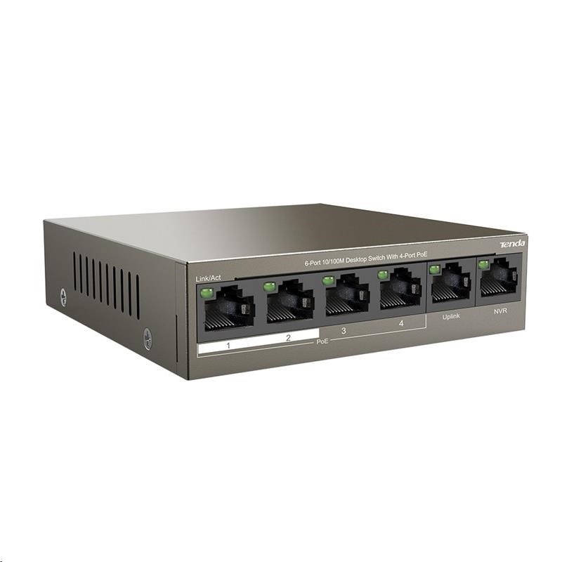Tenda TEF1106P-4-63W - PoE AT Switch 63Watt2 