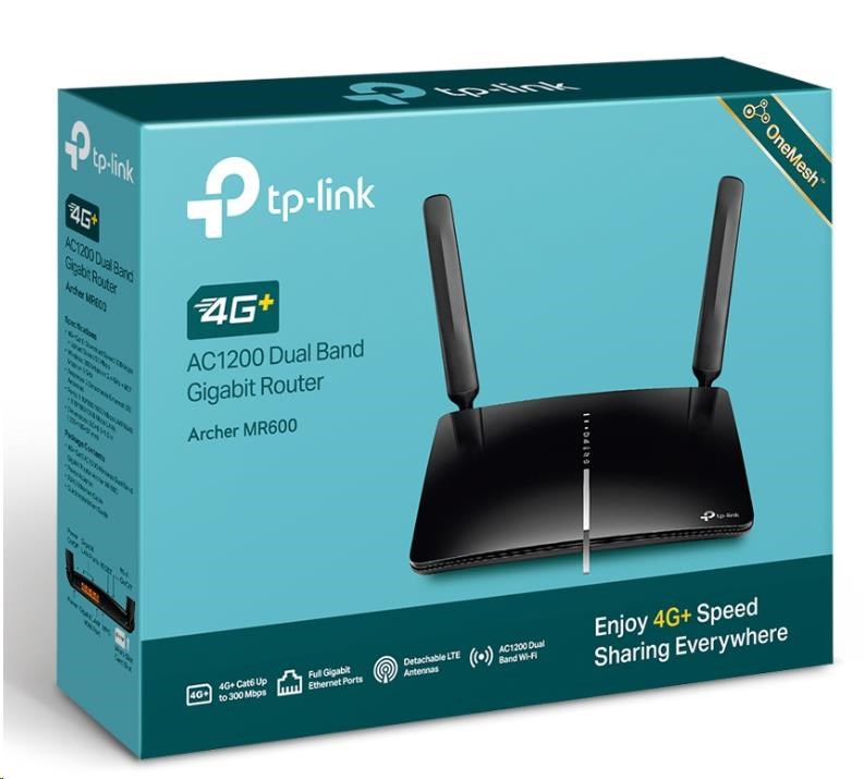 TP-Link Archer MR600 OneMesh WiFi5 router (AC1200, 2,4GHz/5GHz, 3xGbELAN,1xGbEWAN, 4G LTE, Cat6, 1xMicroSIM)7 