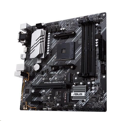 ASUS MB Sc AM4 PRIME B550M-A,  AMD B550,  4xDDR4,  1xHDMI,  1xDVI,  1xVGA,  mATX3 