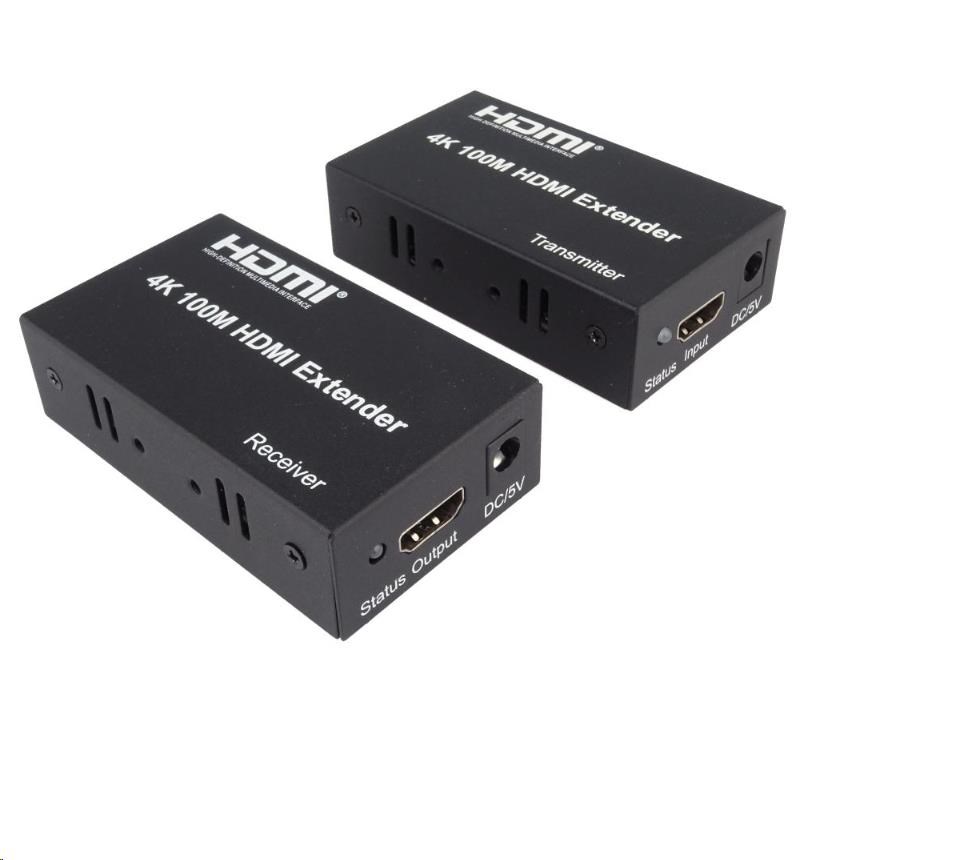 Rozširovač HDMI PremiumCord 4K na 100 m pomocou jedného kábla Cat5e/ Cat60 