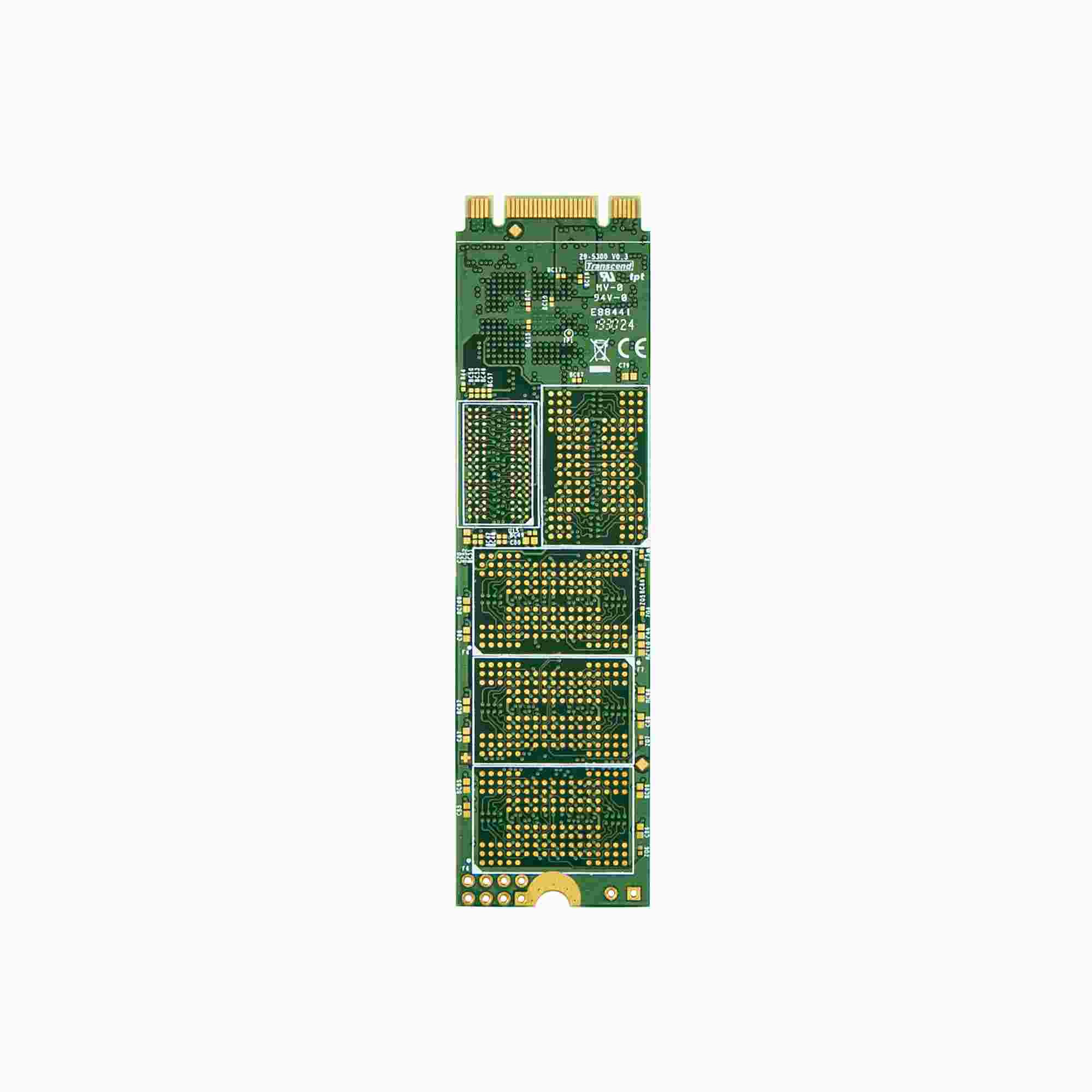 TRANSCEND SSD MTS832S,  jednostranný,  512 GB,  M.2 2280,  SATA B+M Key,  TLC2 