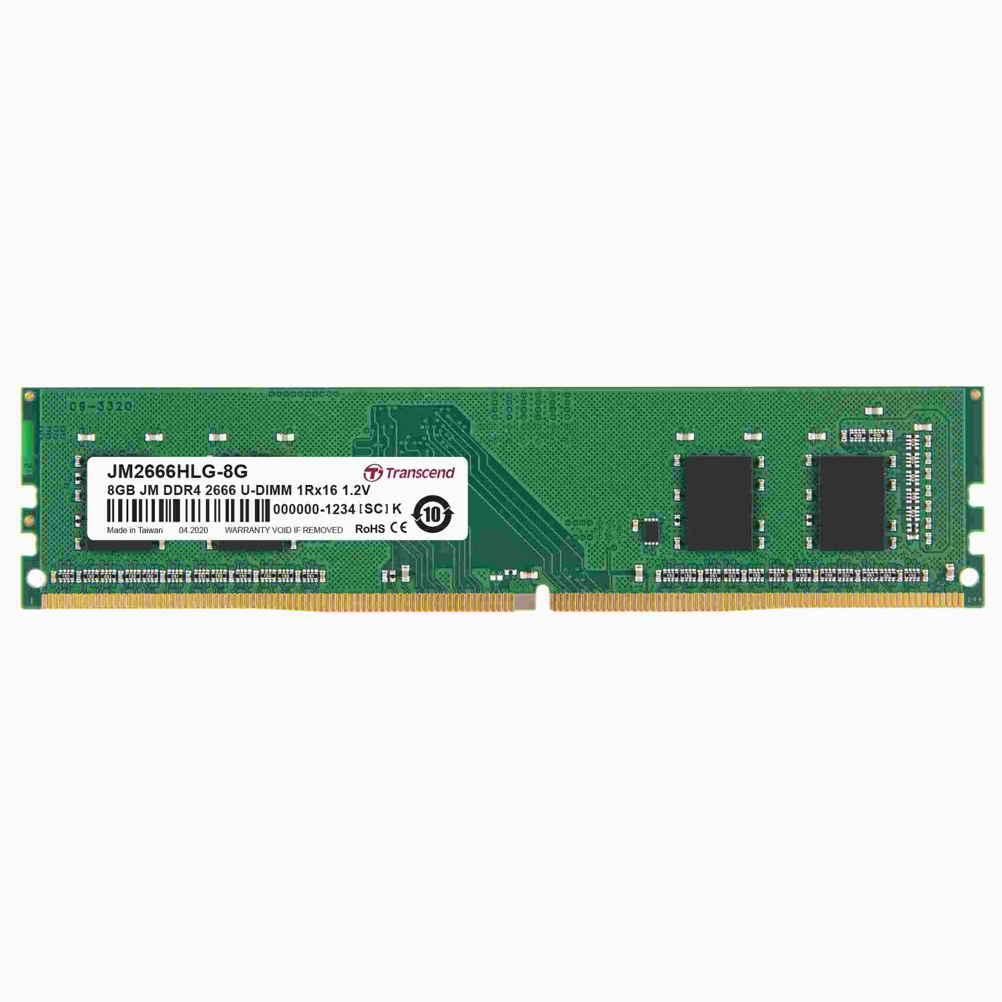 DDR4 8GB 2666MHz TRANSCEND 1Rx16 1Gx16 CL19 1.2V0 