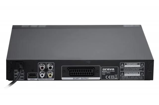 Orava DVD-405 DVD přehrávač,  přehrává CD,  DVD a VCD,  displej,  USB,  koaxiální audio výstup,  SCART2 