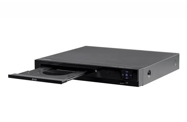 Orava DVD-405 DVD přehrávač,  přehrává CD,  DVD a VCD,  displej,  USB,  koaxiální audio výstup,  SCART5 