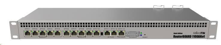 MikroTik RouterBOARD RB1100AHx4 (RB1100x4), 1.4GHz Quad-Core CPU, 1GB RAM, 13x LAN, vč. L6 licence // BAZAR0 