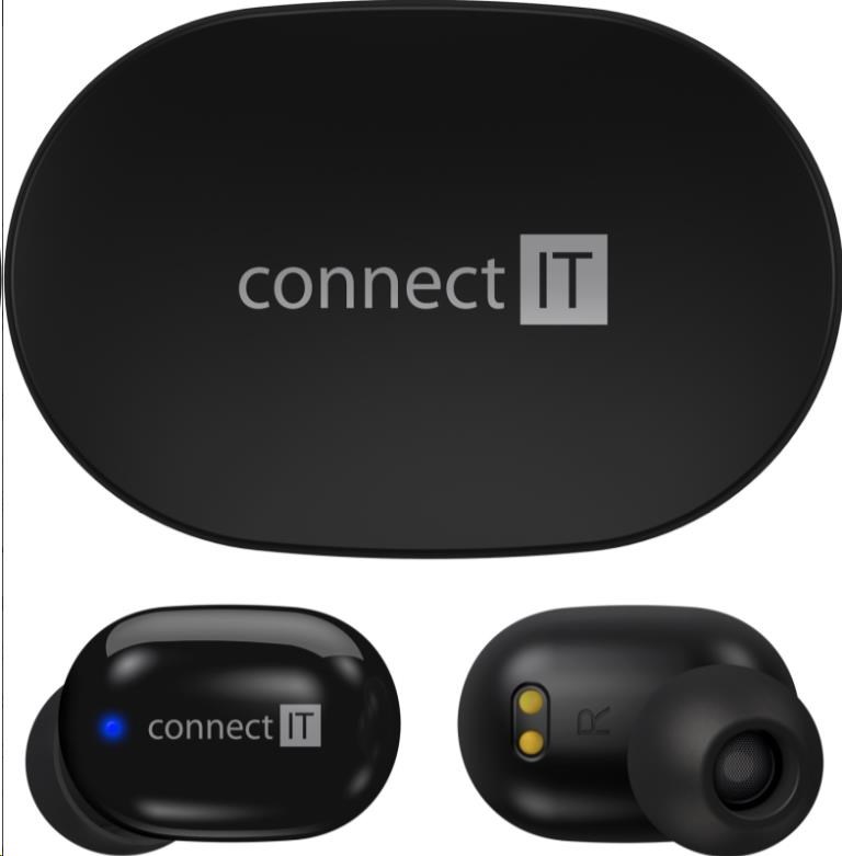 CONNECT IT True Wireless SensorTouch sluchátka do uší s mikrofonem,  černá0 