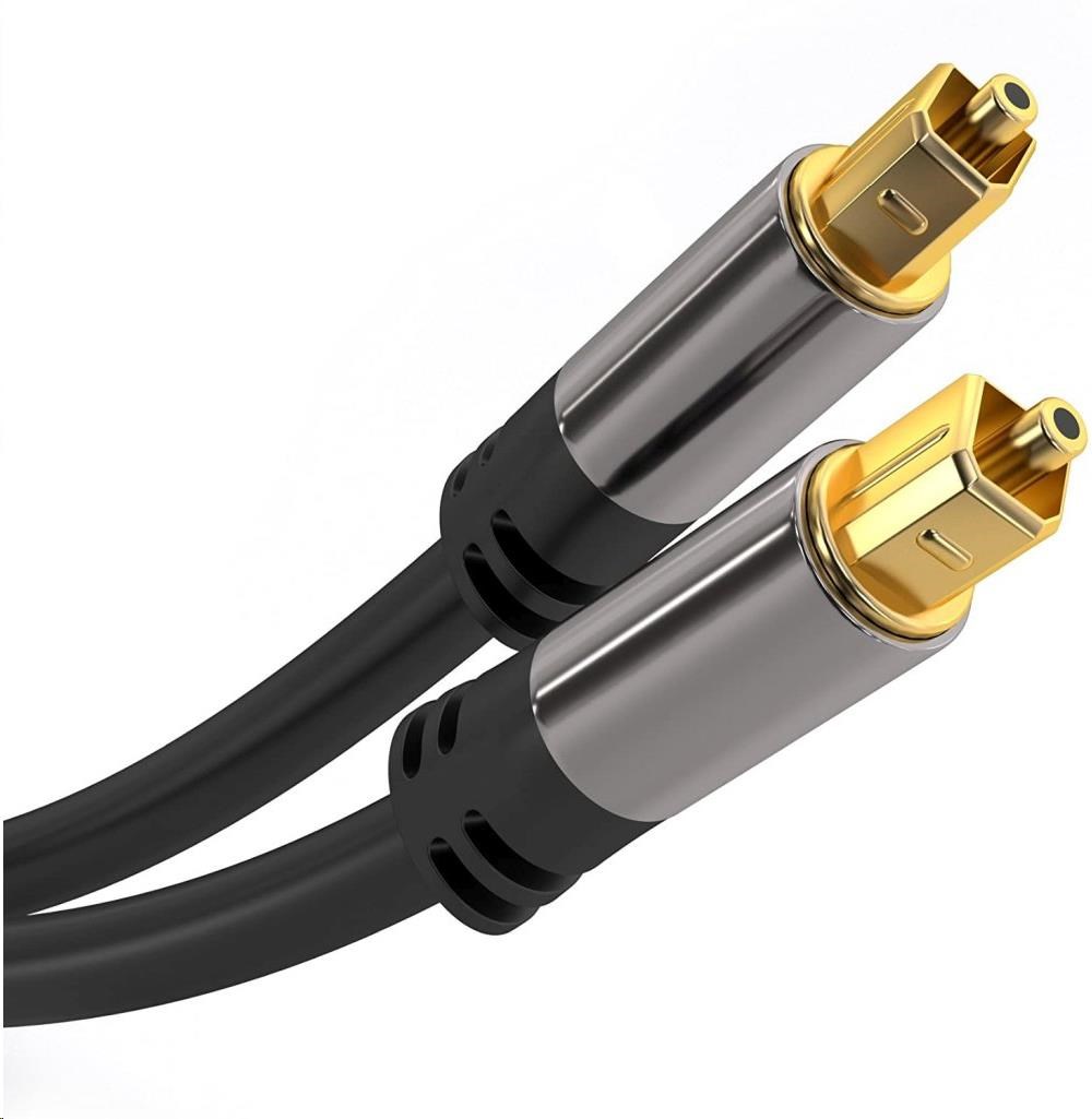 Kábel PremiumCord Toslink M/M, 6 mm, 1,5 m, čierny0 