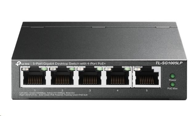 TP-Link switch TL-SG1005LP (5xGbE,  4xPoE+,  40W,  fanless)0 