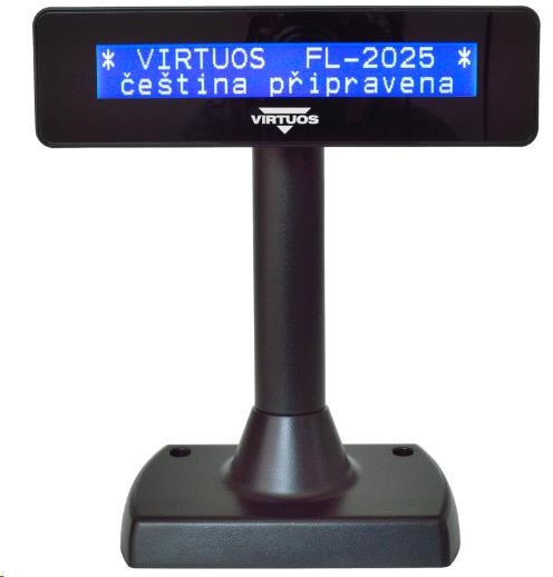 Virtuos zákaznícky displej Virtuos FL-2025MB 2x20,  USB,  čierny0 