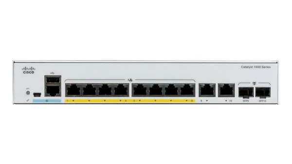 Cisco Catalyst C1000-8T-2G-L,  8x10/ 100/ 1000,  2xSFP/ RJ-450 