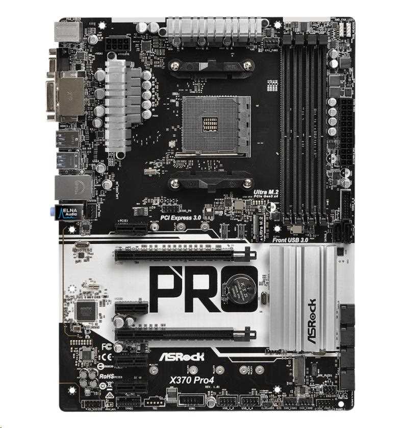 ASRock MB Sc AM4 X370 PRO4,  AMD X370,  4xDDR4,  VGA3 