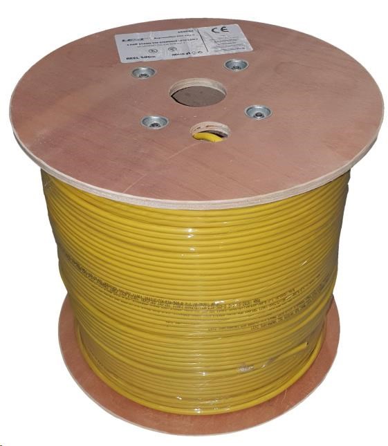 UTP kabel LEXI-Net,  Cat6,  licna(lanko),  LS0H,  Dca,  žlutý,  500m,  cívka0 