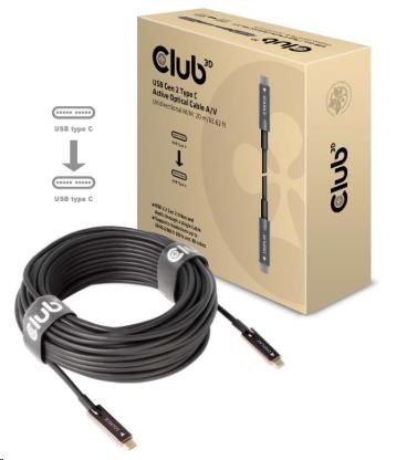 Kábel USB Club3D 3.2 Typ C Gen2,  aktívny,  (M/ M),  20 m,  optický,  aktívny,  jednosmerný2 