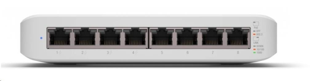 UBNT UniFi Switch USW-Lite-8-PoE [8xGigabit,  4x PoE out 52W,  802.3at/ af,  16Gbps]0 