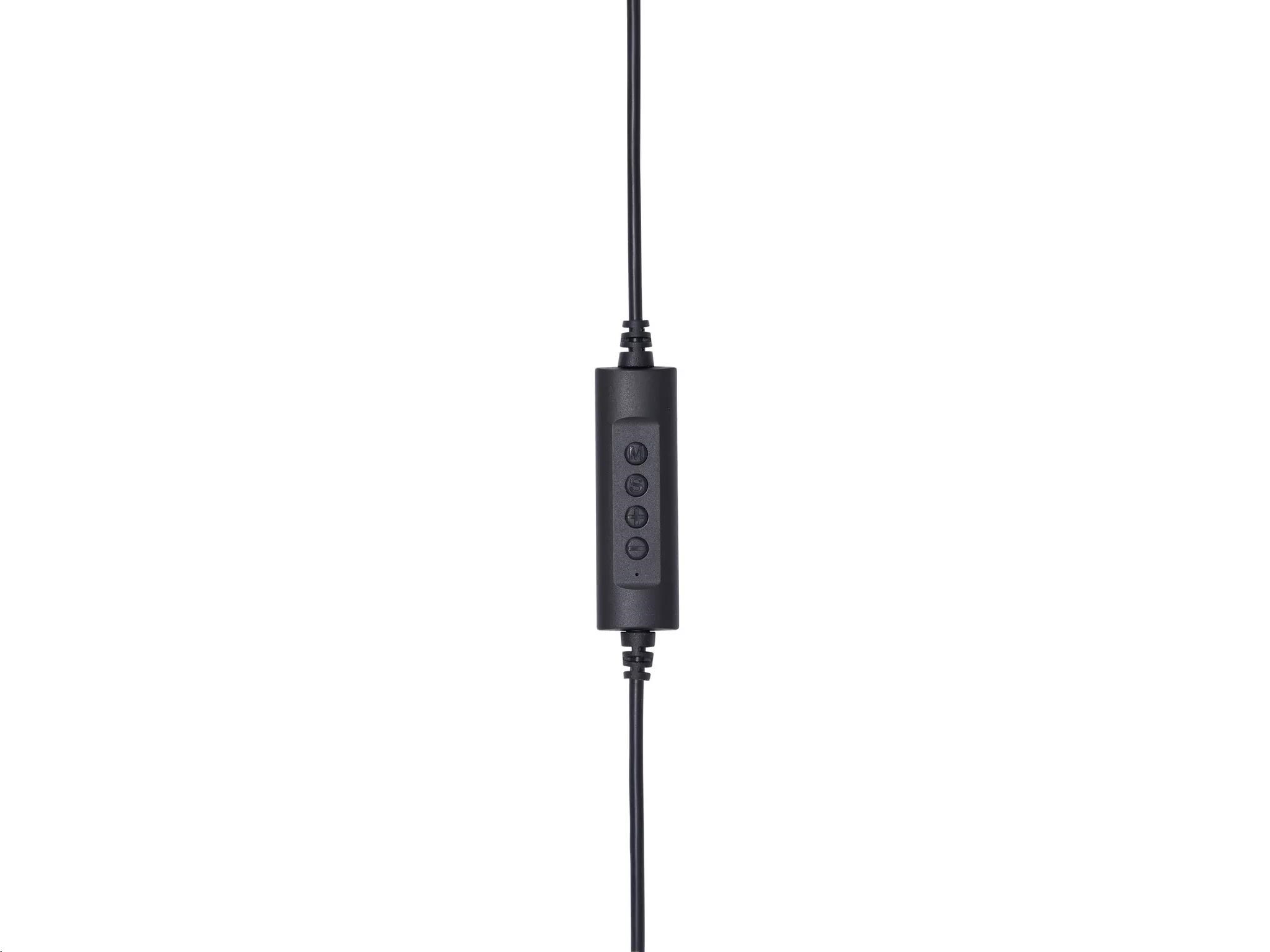 Kancelárska náhlavná súprava Sandberg s mikrofónom,  USB,  stereo,  čierna0 