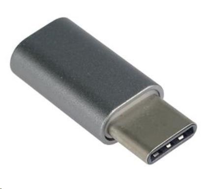 Adaptér PREMIUMCORD USB 3.1 C/ male - USB 2.0 Micro-B/ ženské,  sivá metalíza0 