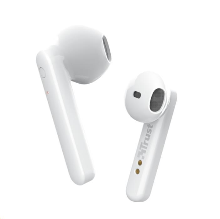 TRUST sluchátka Primo Touch Bluetooth Wireless Earphones - white3 