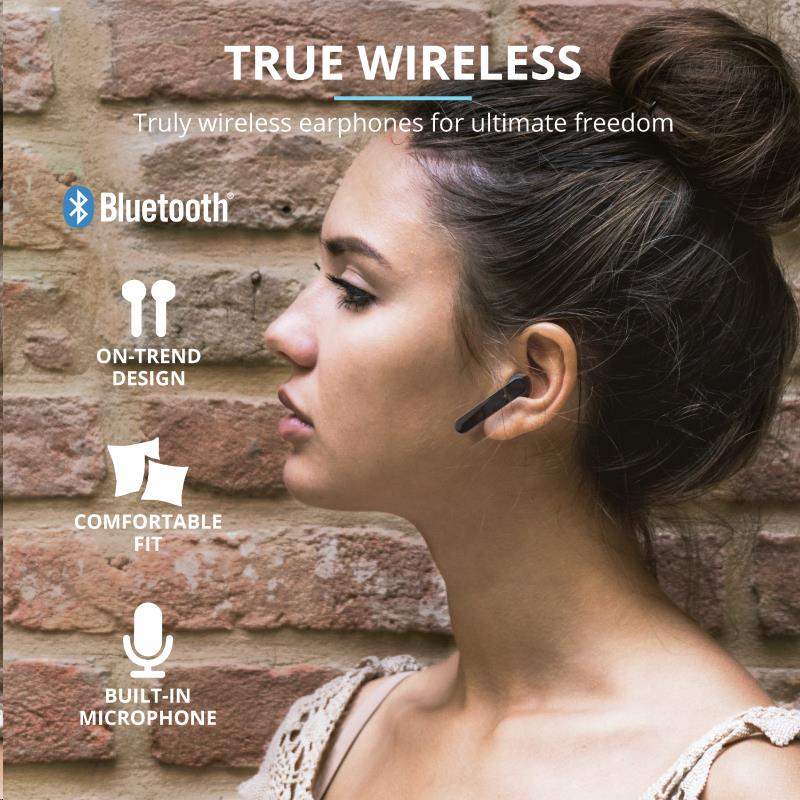 TRUST sluchátka Primo Touch Bluetooth Wireless Earphones - black5 