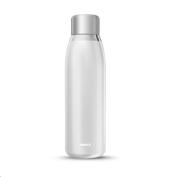 UMAX láhev Smart Bottle U5 chytrá láhev - obsah 400ml, hlídání teploty a pitného režimu, LCD dotyk, nabíjení přes USB0 