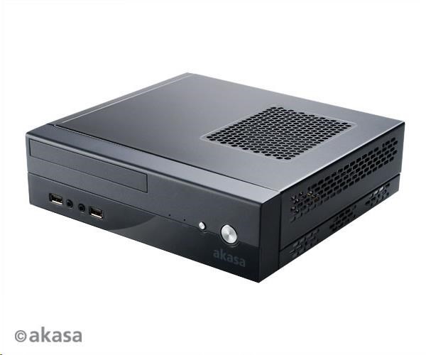 AKASA case Crypto T1,  tenký mini-ITX,  VGA a COM port0 
