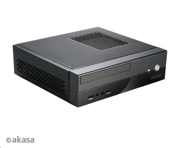 AKASA case Crypto T1,  tenký mini-ITX,  VGA a COM port1 