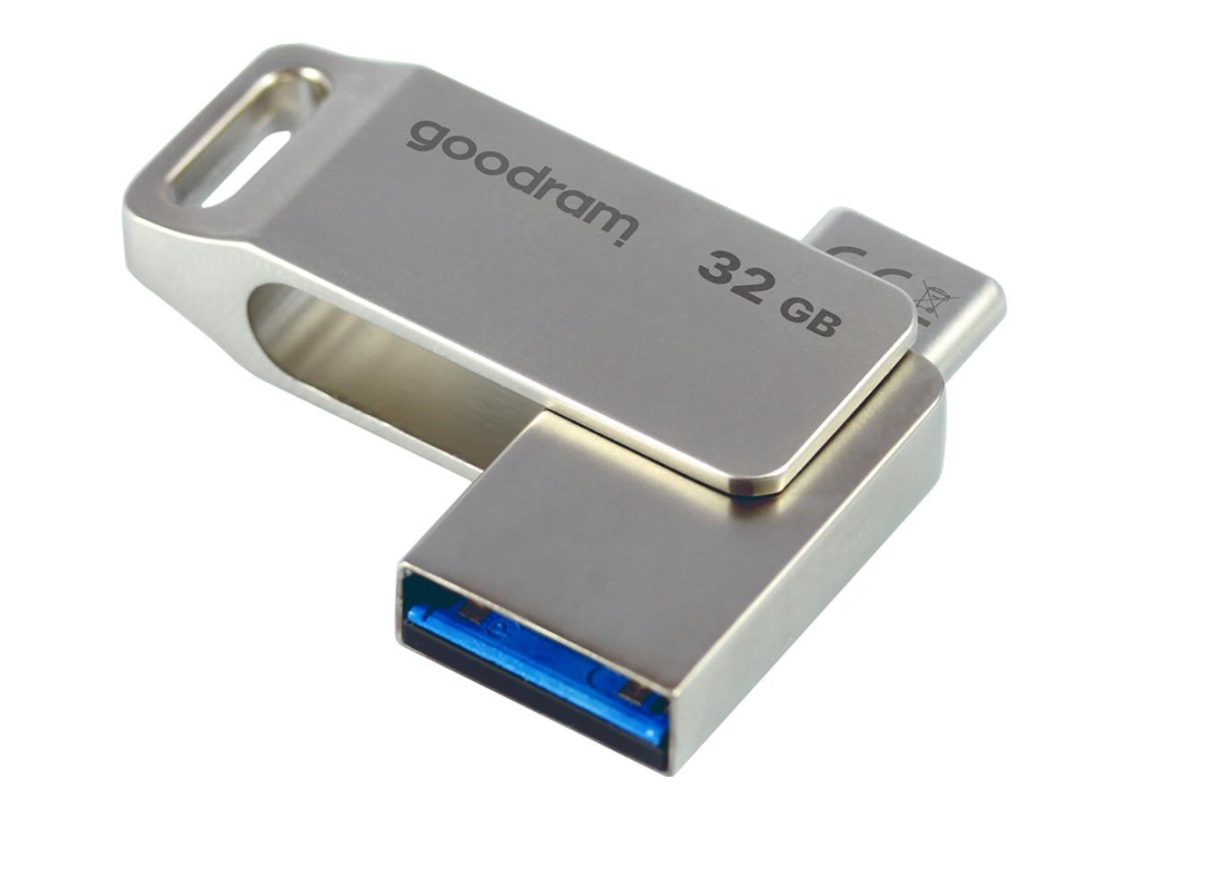 GOODRAM Flash disk 32 GB ODA3,  USB 3.2,  strieborná2 