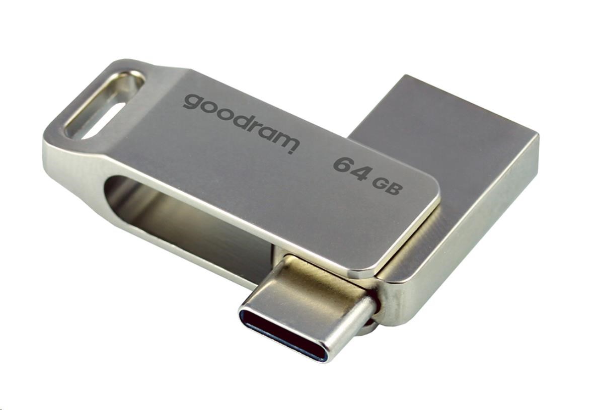 GOODRAM Flash Disk 64GB ODA3, USB 3.2, strieborná1 