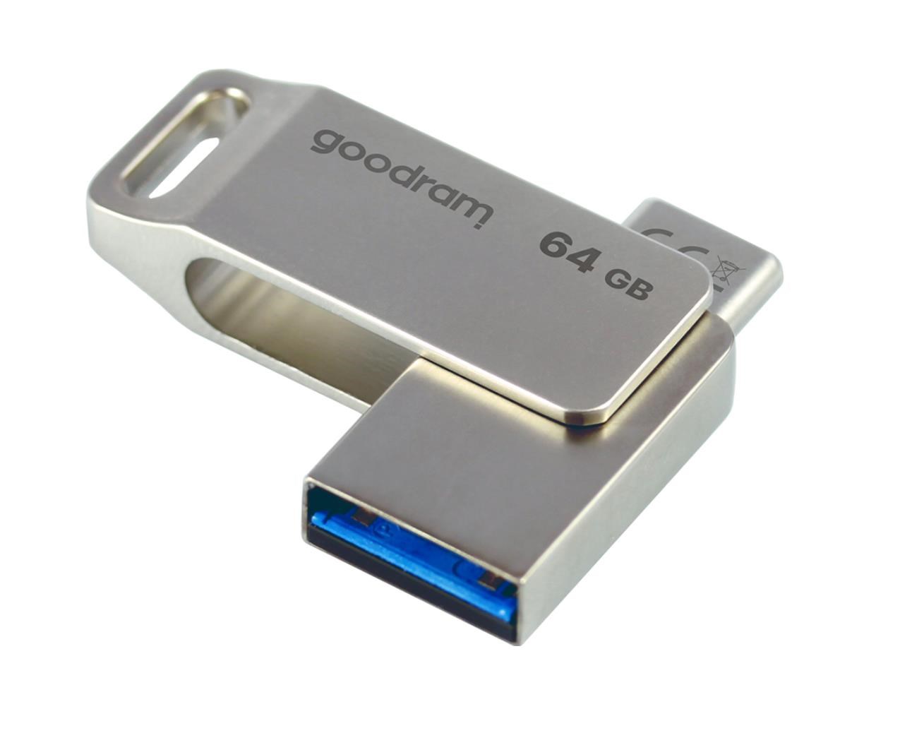 GOODRAM Flash Disk 64GB ODA3,  USB 3.2,  strieborná2 