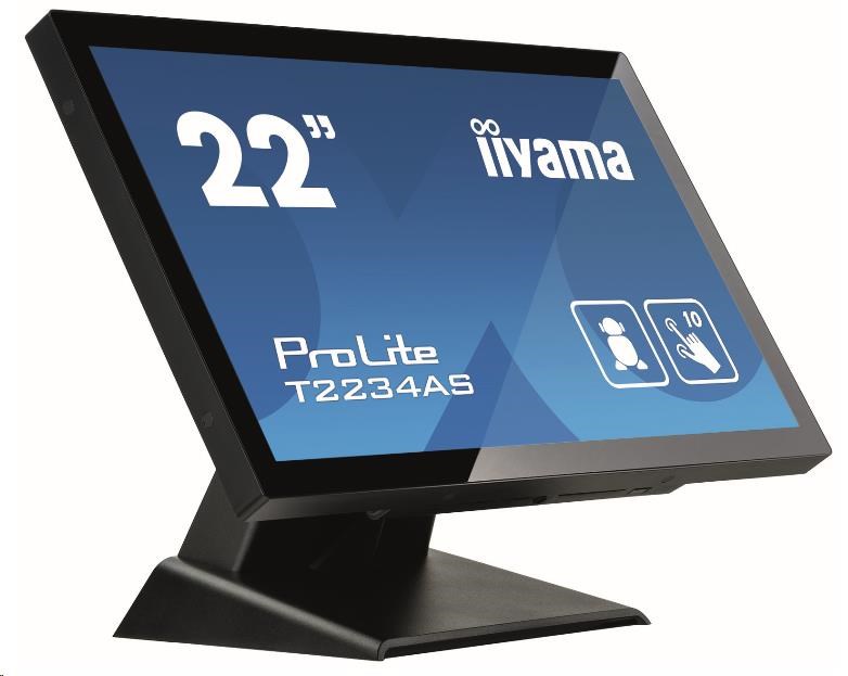iiyama ProLite T2234AS-B1,  54.6 cm (21.5""),  kapacitná projekcia,  eMMC,  Android,  čierna0 