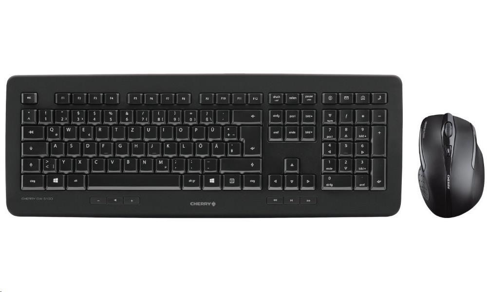 Set klávesnica + myš CHERRY DW 5100,  bezdrôtová,  USB,  CZ+SK rozloženie,  čierna0 
