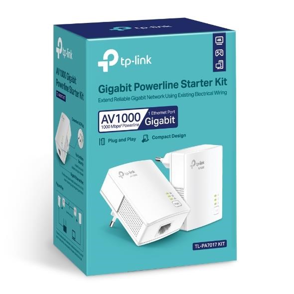 TP-Link TL-PA7017KIT nano powerline set (AV1000,  1xGbE,  HomePlug AV2)4 