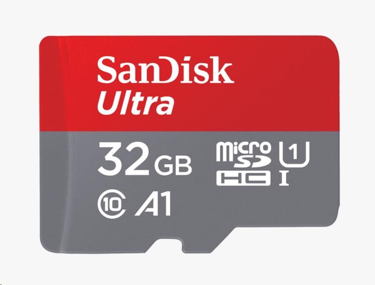 SanDisk MicroSDXC 32GB Ultra (120 MB/s, A1 Class 10 UHS-I, Android) + adaptér1 