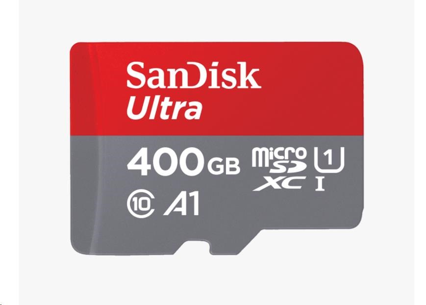 Karta SanDisk MicroSDXC 400 GB Ultra (120 MB/ s,  A1 Class 10 UHS-I,  Android) + adaptér0 